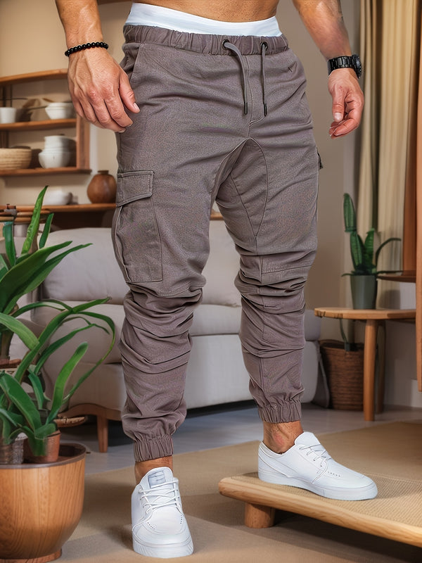 Heren Cargo Broek | Slimfit | Trekkoord | Zomer