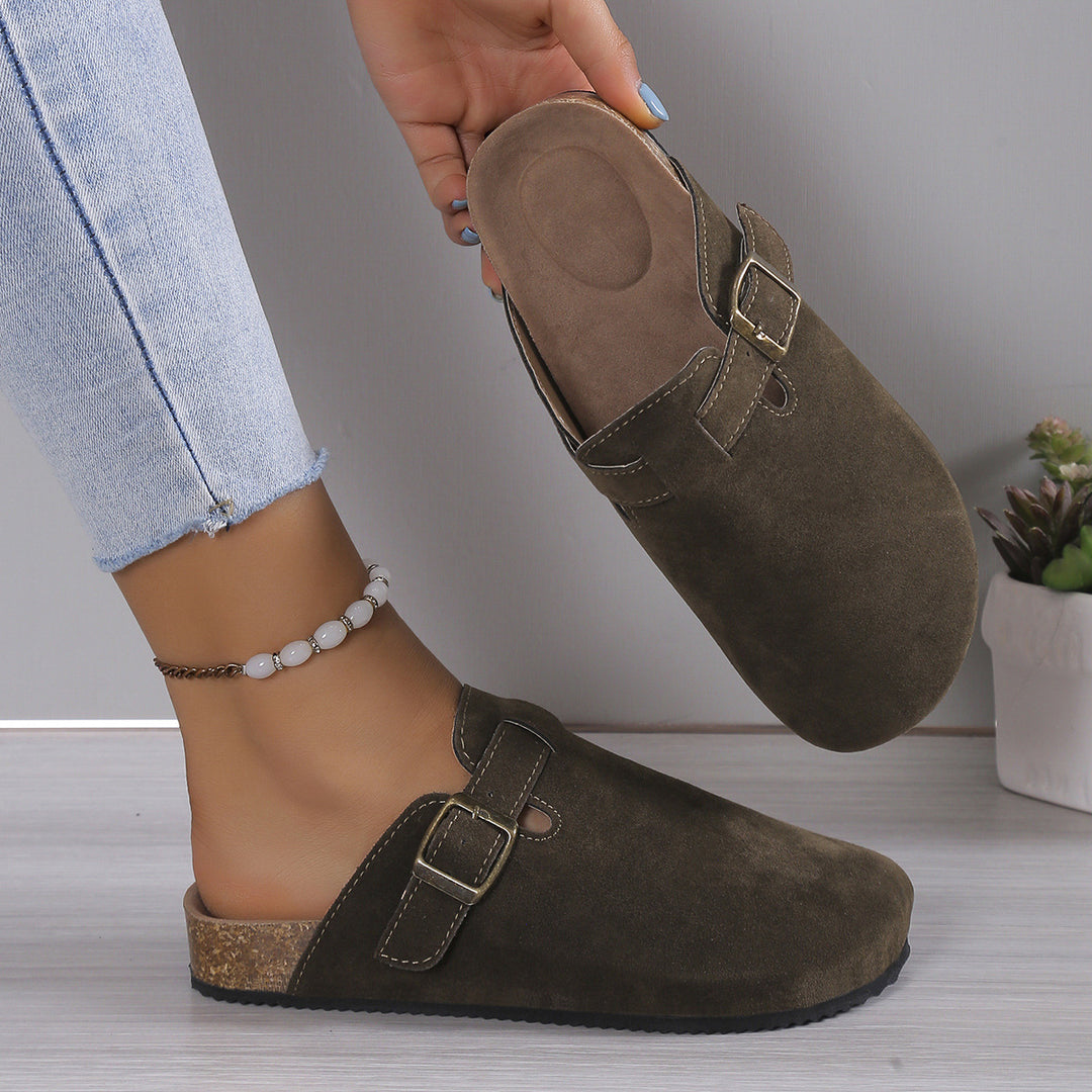 Heren Instapper | Suède Look | Gespsluiting & Comfort Fit | Indoor & Outdoor