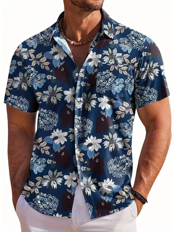 Heren Shirt | Hibiscus Dessin | Resort Stijl | Zomer