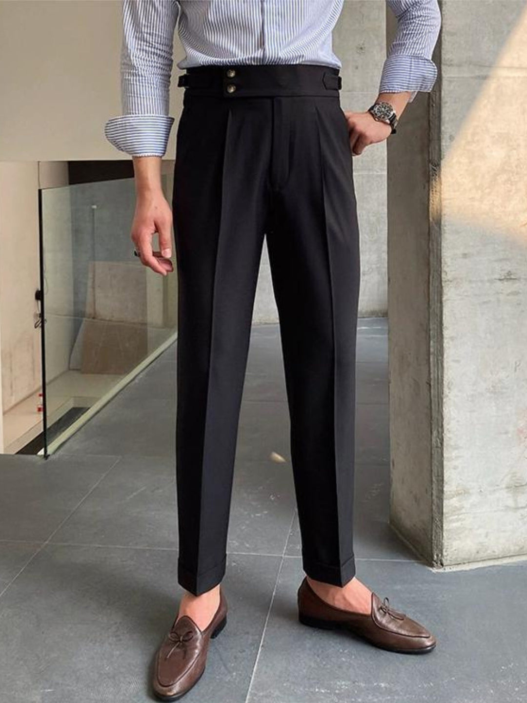 Heren Pantalon | Hoge Taille | Gurkha Model | Elegant & Zakelijk