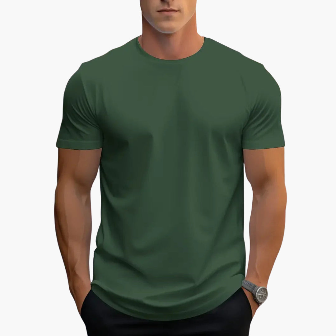 Heren T-Shirt | Ronde Hals | Korte Mouwen | Recht