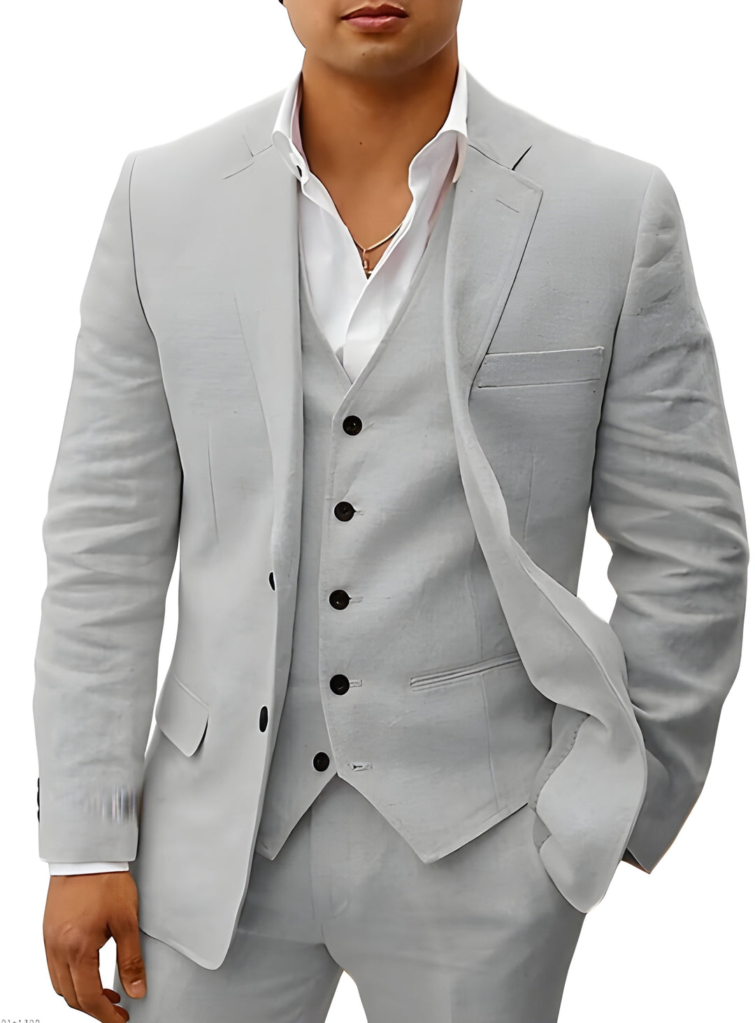 Heren Linnen Pak | 3-Delig | Klassiek & Ademend | Bruiloft & Zomerlook