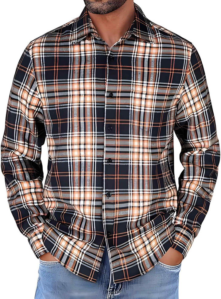 Heren Overhemd | Lange Mouw | Losse Pasvorm | Casual Kleding