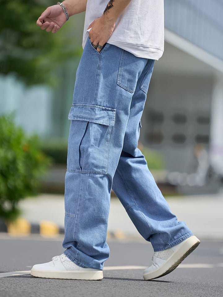 Heren Jeans | Losse pasvorm | Multi-Zakken | Premium Denim | Barrel Model