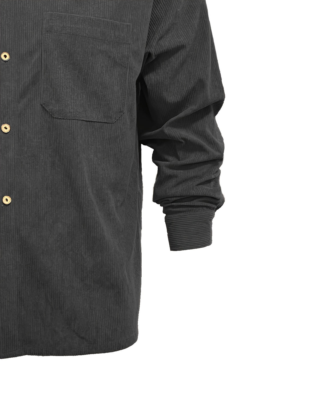 Klassiek en Relaxed Corduroy Overhemd voor Heren met Knoopsluiting en Borstzak | Kees