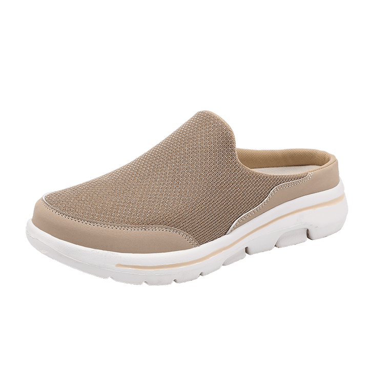 Heren Instap-Sneakers | Lichtgewicht & Ademend Mesh | MD Zool | Marineblauw met Oranje Accenten