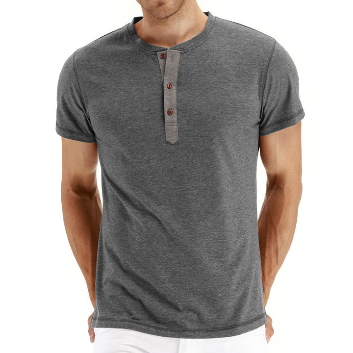 Heren Henley T-shirt | Ronde Hals met Knopen | Regular Fit & Casual Stijl | Katoenmix