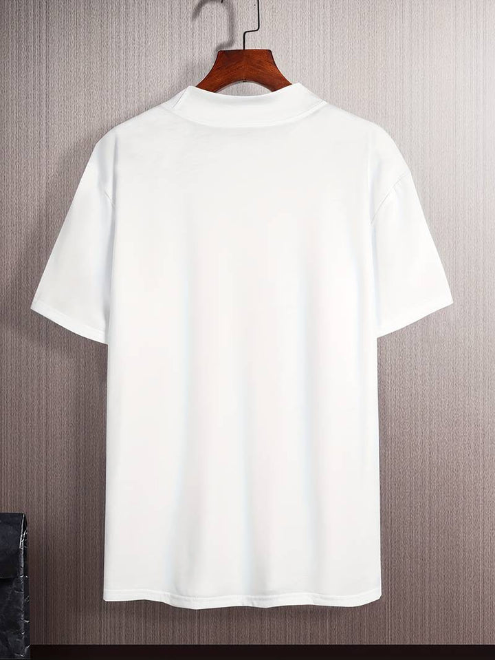 Heren T-shirt | Korte Mouwen & Colkraag | Slim Fit Zomerbasis | Katoen