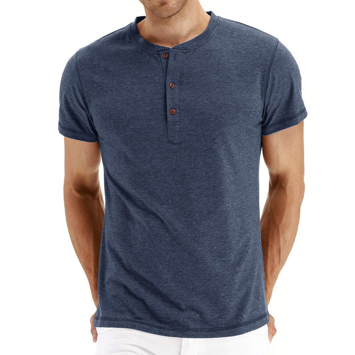 Heren Henley T-shirt | Ronde Hals met Knopen | Regular Fit & Casual Stijl | Katoenmix