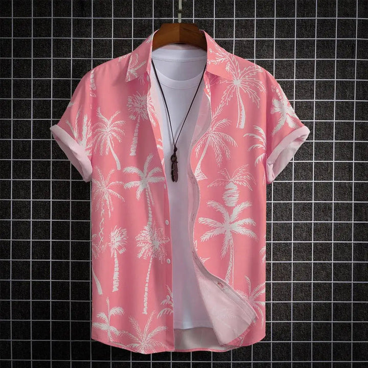 Heren Shirt | Doodle Lijnprint | Artistieke Stijl | Zomer