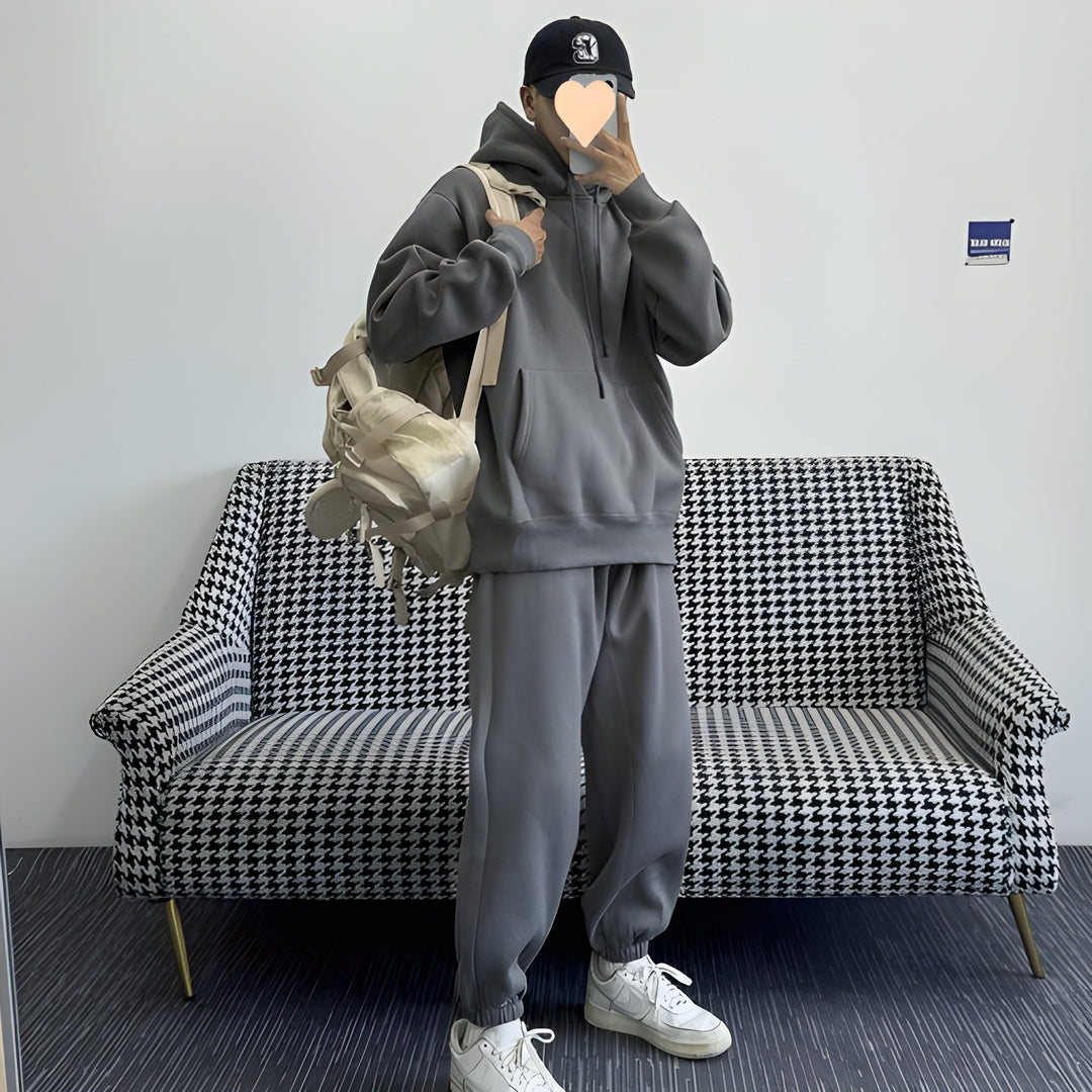 Heren Sportset | Hoodie & Joggingbroek | Licht Stretch & Comfortabel | Lente/Herfst