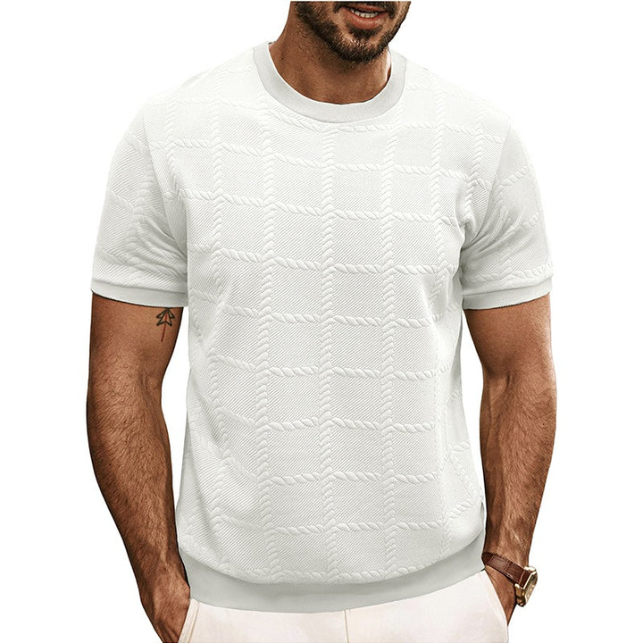 Heren Shirt | Gebreid Jacquard | Stijlvol & Casual | Lente & Herfst