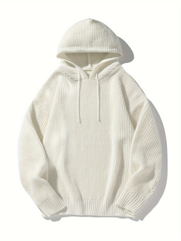 Heren Gebreide Hoodie | Retro Stijl & Comfortabel | Met Zakken | Lente/Herfst