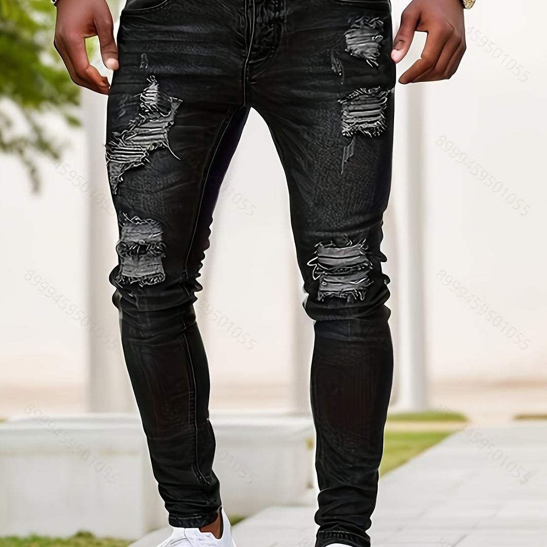 Heren Jeans | Casual & Distressed | Scheuren en Medium Stretch | Slank Pasvorm