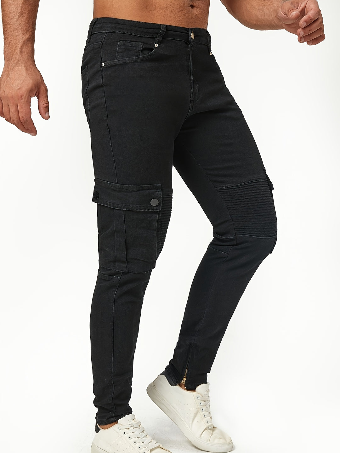 Heren Cargo Denim Broek | Slim Fit & Stijlvol | Casual Jeans