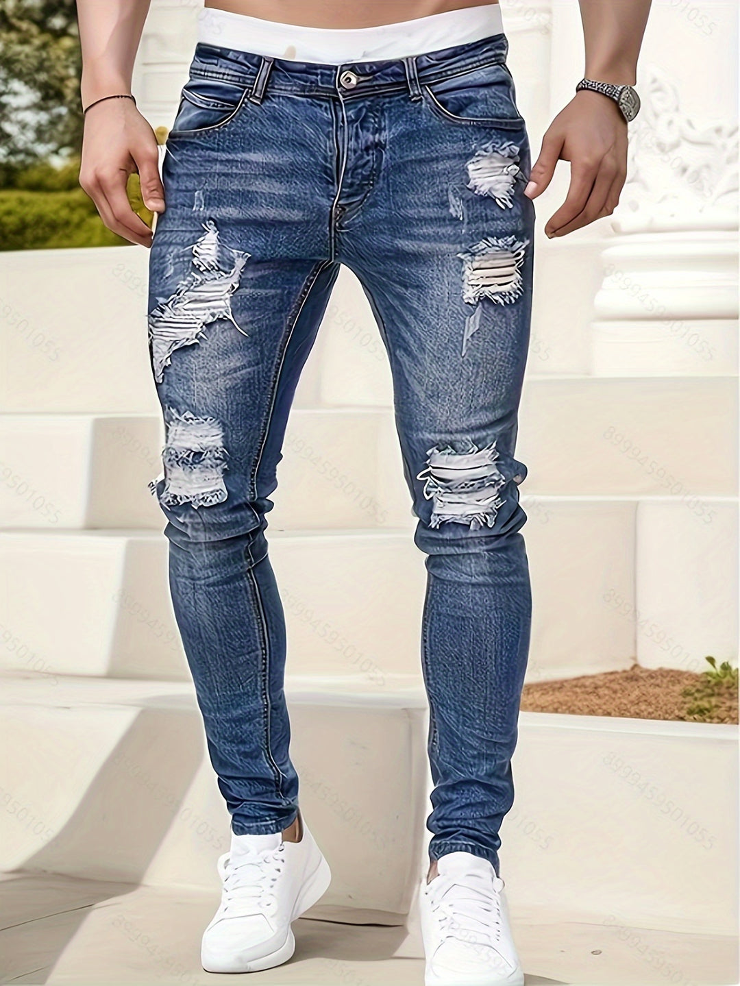 Heren Jeans | Casual & Distressed | Scheuren en Medium Stretch | Slank Pasvorm