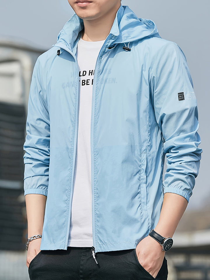 Heren Windbreaker Jas | Met Capuchon & Rits | Zonwerend & Functioneel | Casual & Sportief