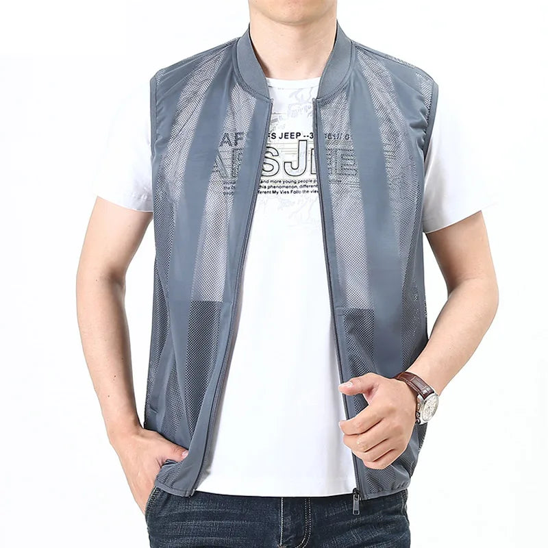 Heren Bodywarmer | Vintage | Met Rits | Zomer