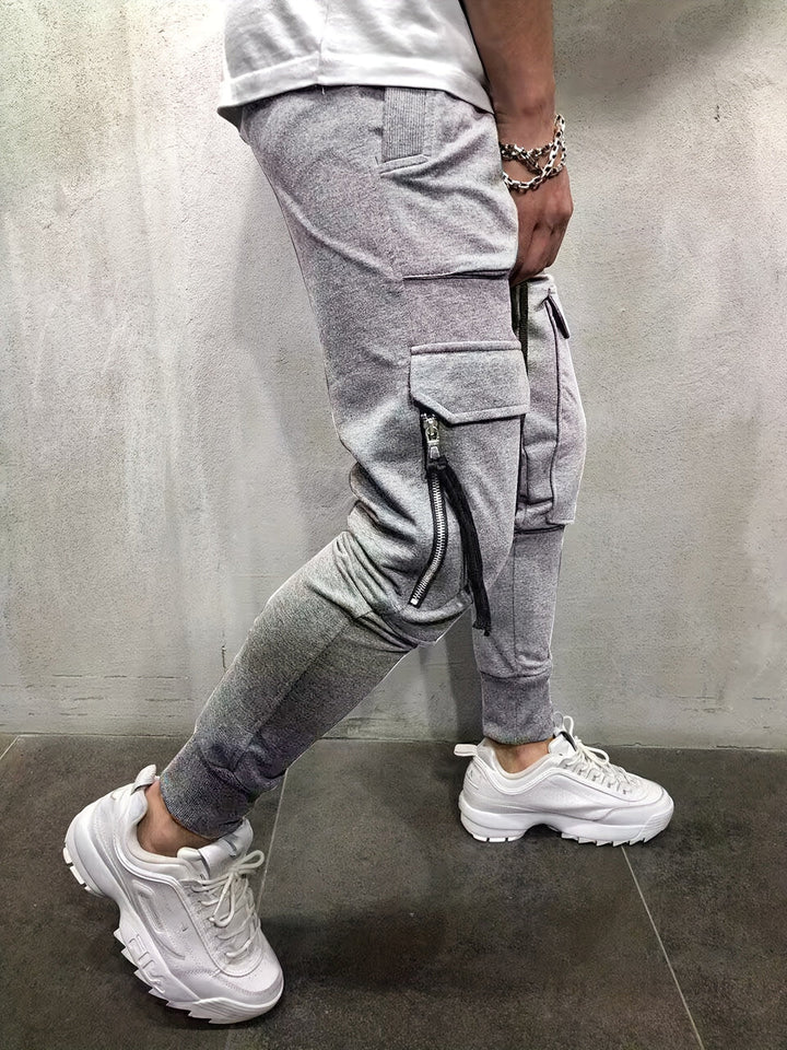Heren Cargo Broek | Effen Kleur & Klepzakken | Losse Pasvorm | Streetwear & Outdoor Stijl