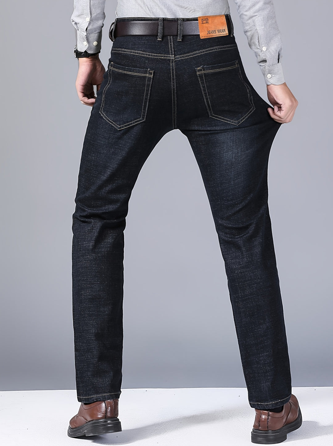 Heren Jeans | Wijde pijpen | Gewassen look & gemiddelde stretch | katoenmix