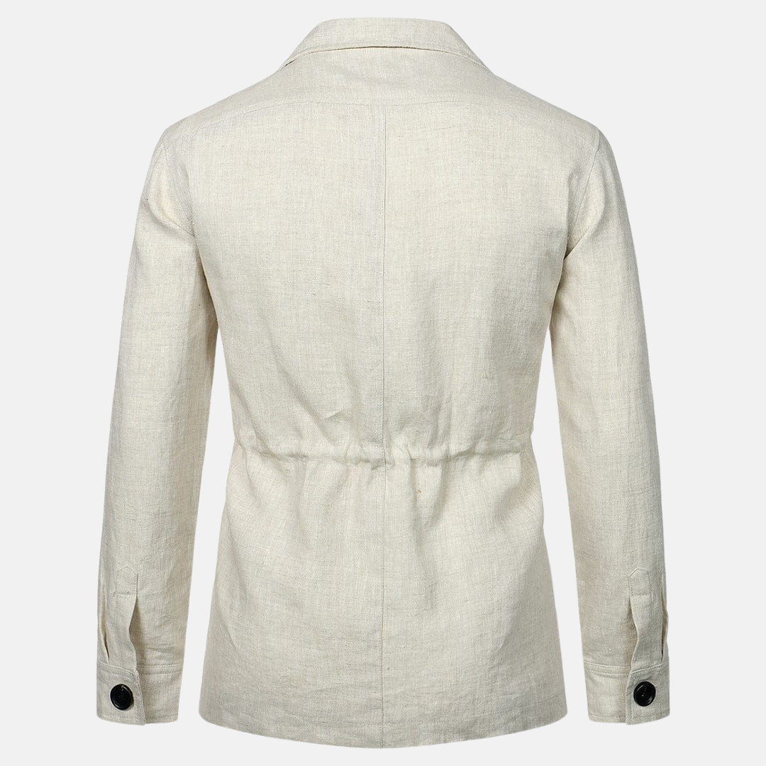 Heren Jas | Meerdere Zakken | Lentejas van Linnen | Casual & Modieus