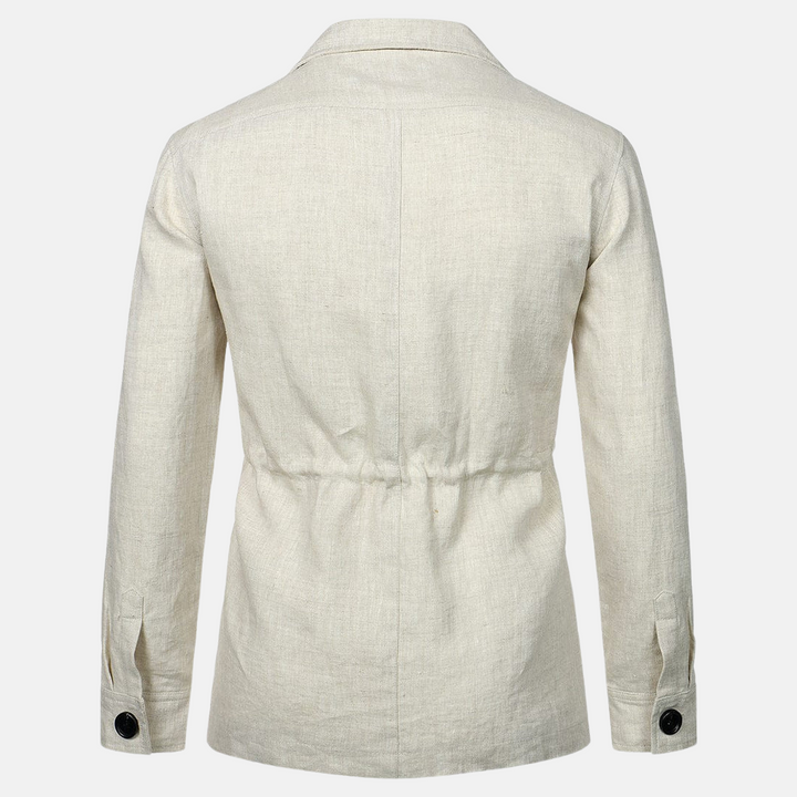 Heren Jas | Meerdere Zakken | Lentejas van Linnen | Casual & Modieus