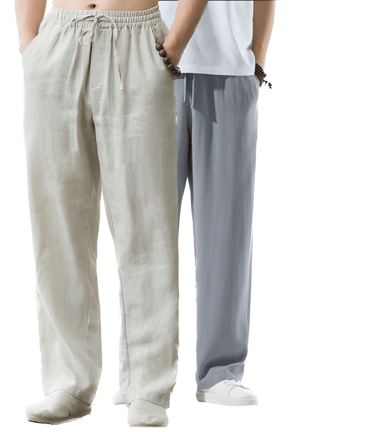 Heren Broek | Straight | Met Trekkoord | Zomer | 2-Pack