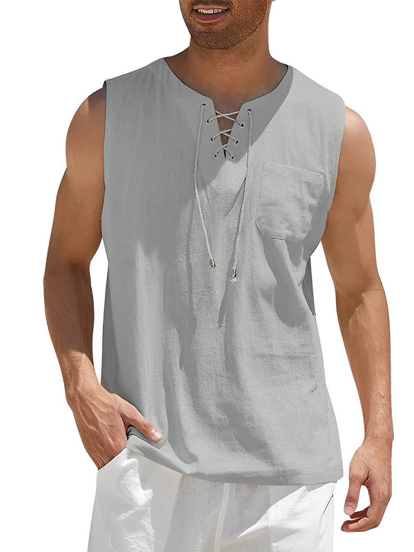 Heren Tanktop | Straight | Vetersluiting | Zomer