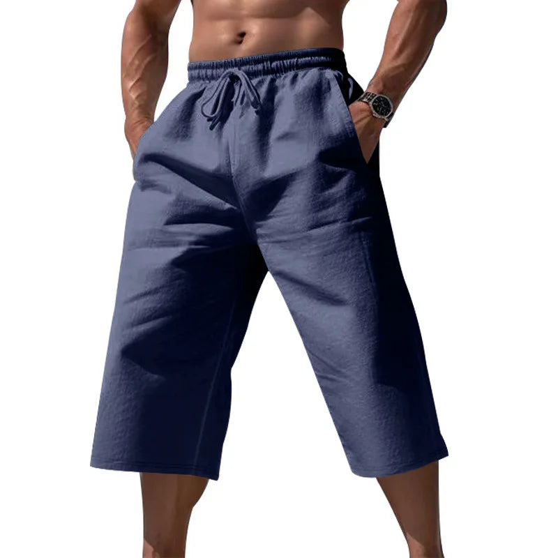 Heren Korte Broek | Straight | Elastische Taille Trekkoord | Zomer