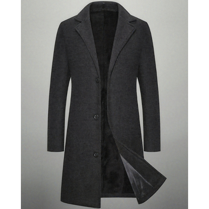 Winterjas Heren | Lange Jas met Knopen | Winddicht & Stijlvol Design