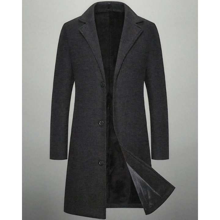 Winterjas Heren | Lange Jas met Knopen | Winddicht & Stijlvol Design