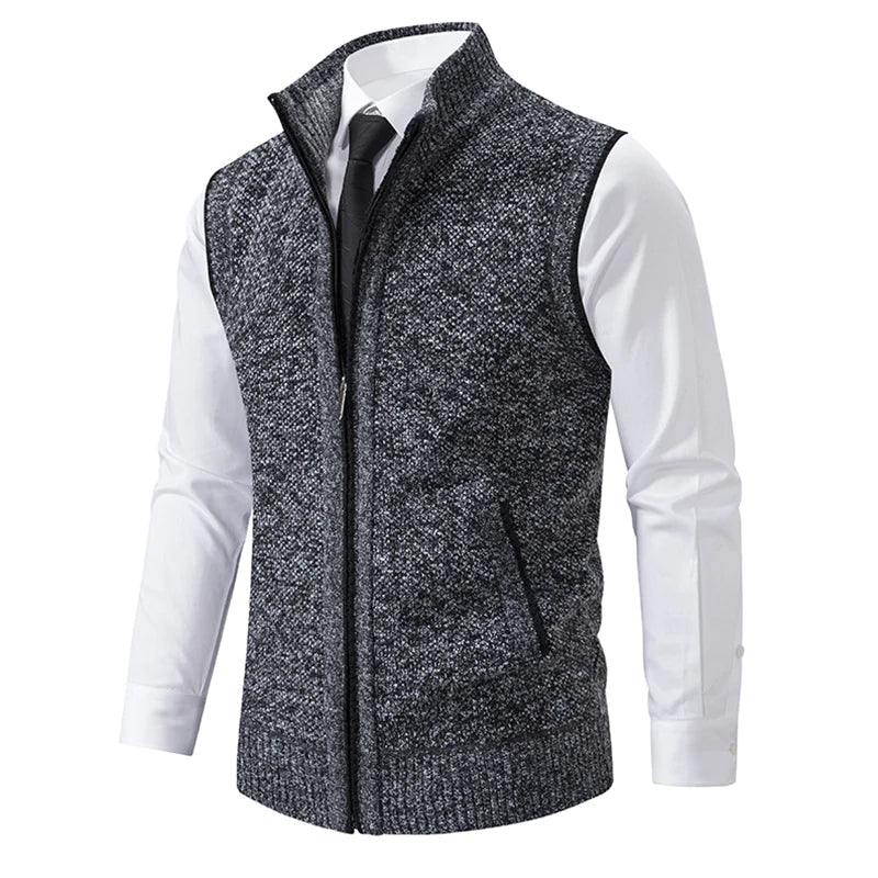 Truien Heren | Klassieke Gebreide Sweater met Rits | Zachte Stof