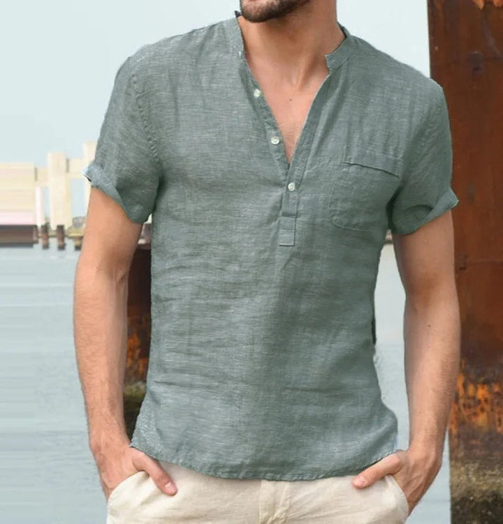 Heren Shirt | Straight | Korte Mouw Met Knoopjes | Zomer