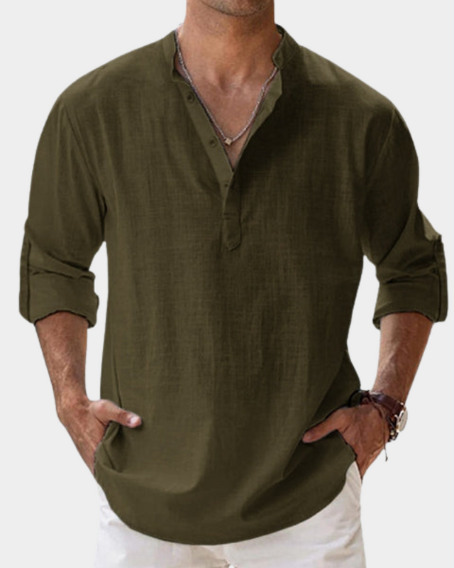 Heren Shirt | Straight | Lange Mouw | Zomer