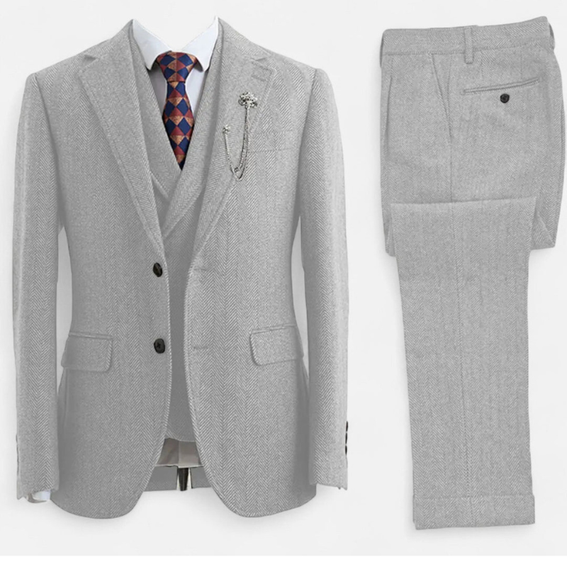 Heren Set | Elegant | Getailleerd Met Knopen | Lente