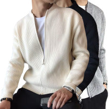 Heren Cardigan | Slimfit | Met Ritssluiting | Geribde structuur