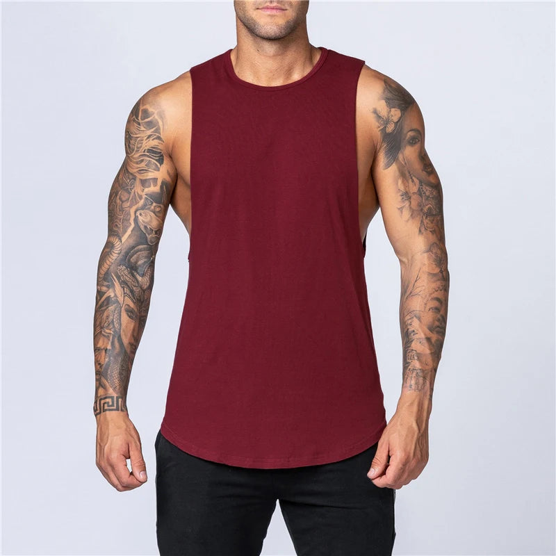 Heren Top | Mouwloze Top | Ronde Hals | Sportief