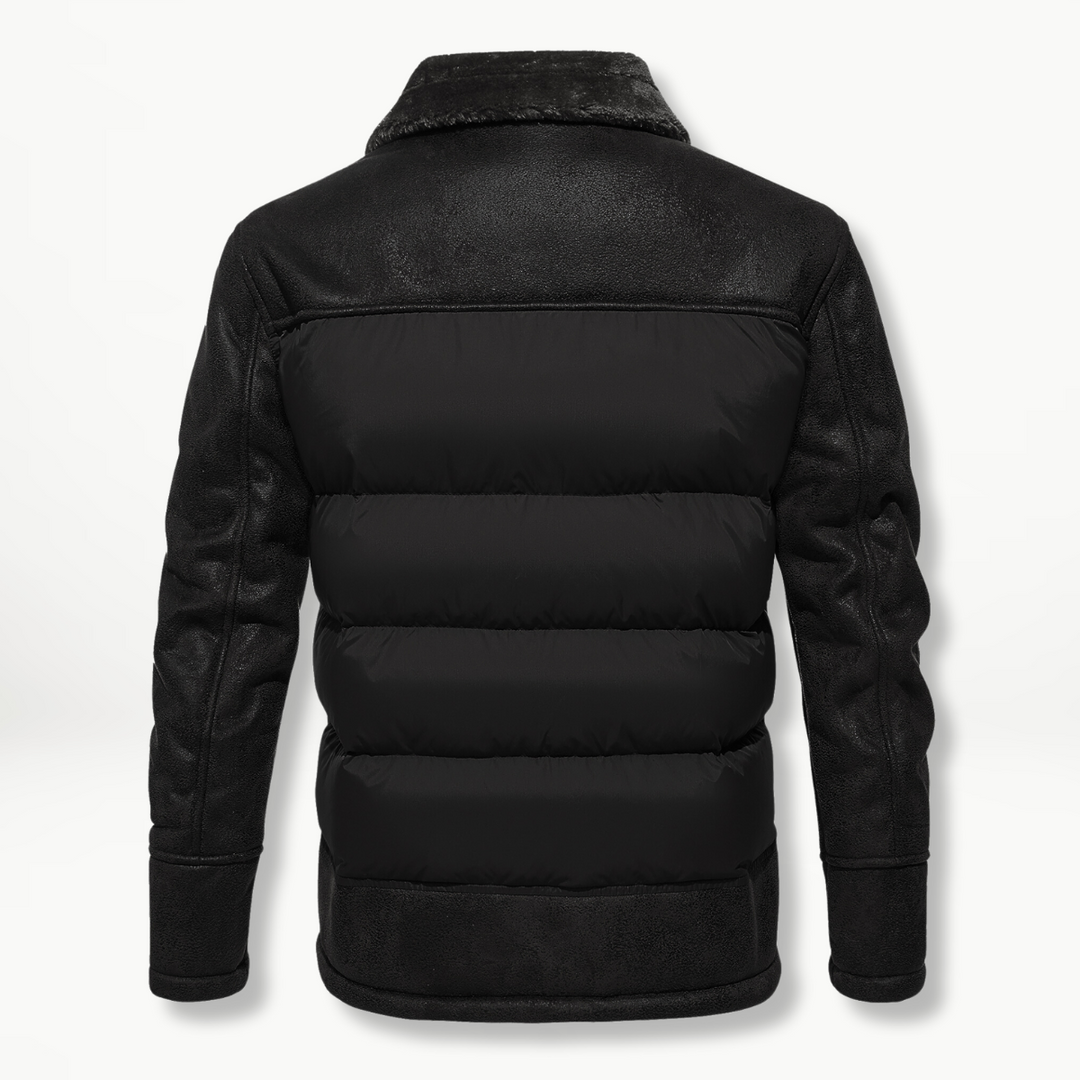 Leren premium heren jas met klassieke kraag en tijdloze stijl | Julian