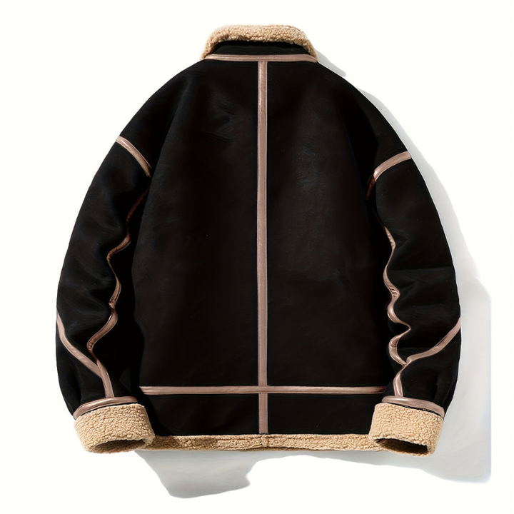 Winterjas Heren | Retro Look | Warme Jas met Opstaande Kraag & Ritssluiting