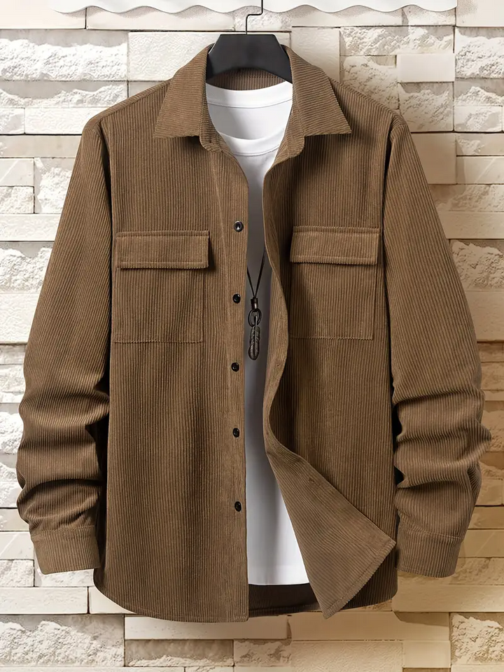 Heren Overhemd | Comfortabel & Trendy | Ribstof Design | Casual Kleding