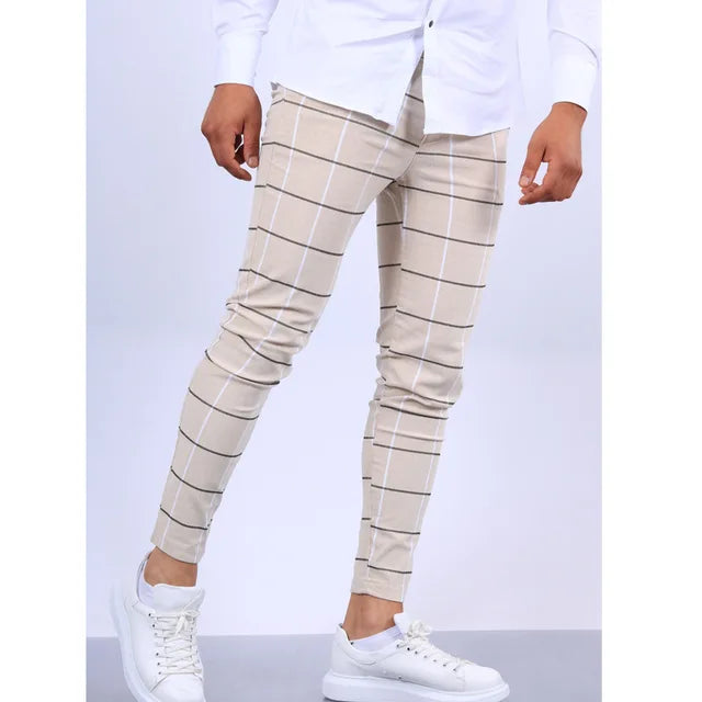 Heren Broek | Gestreept Design | Slim Fit & Stretch Comfort | Streetwear Look