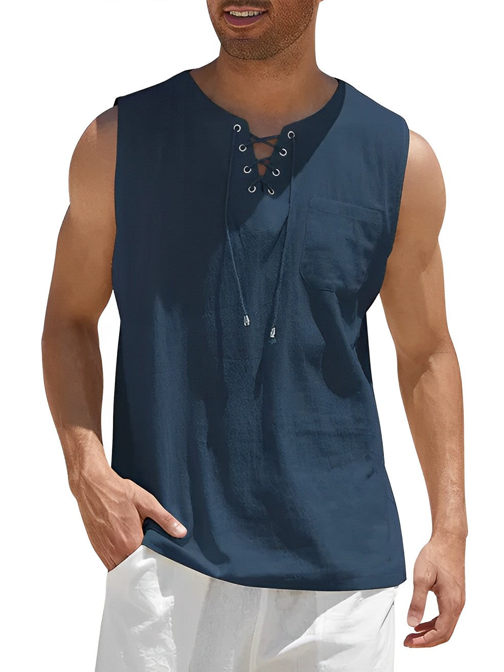 Heren Tanktop | Straight | Vetersluiting | Zomer
