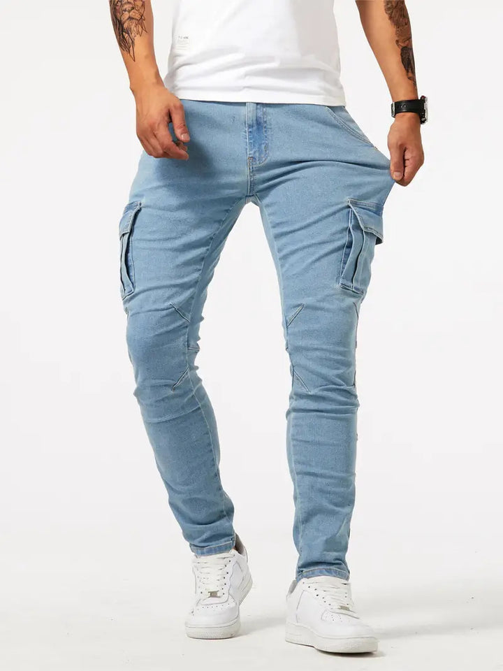 Heren Cargo Jeans | Slanke pasvorm | Meerdere zakken & Stretch | Casual stijl op straat