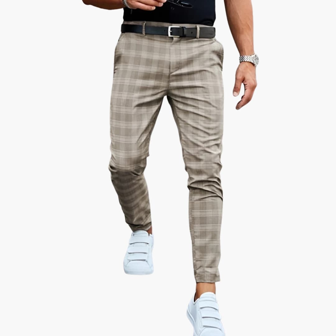 Heren Broek | Slimfit | Geruit Design | Herfst