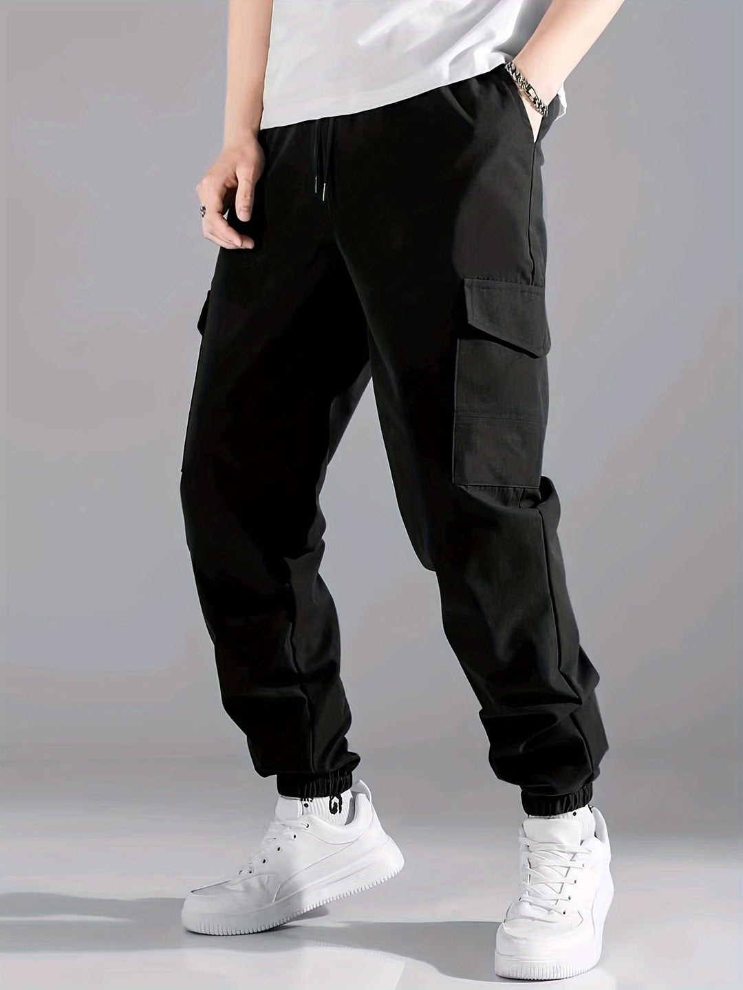 Heren Cargo Broek | Baggy & Comfortabel | Elastische Taille & Multi-Zakken | Streetwear