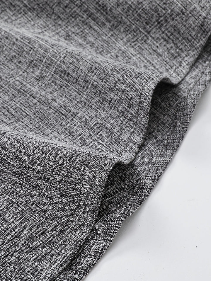 Herenshirt | Lichtgewicht & Ademend | Knoopsluiting & Omgeslagen Kraag | Grijs