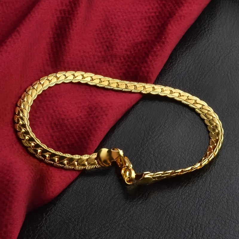 Heren Armband | Verguld Goud | Trendy & Eenvoudig Design | Koper