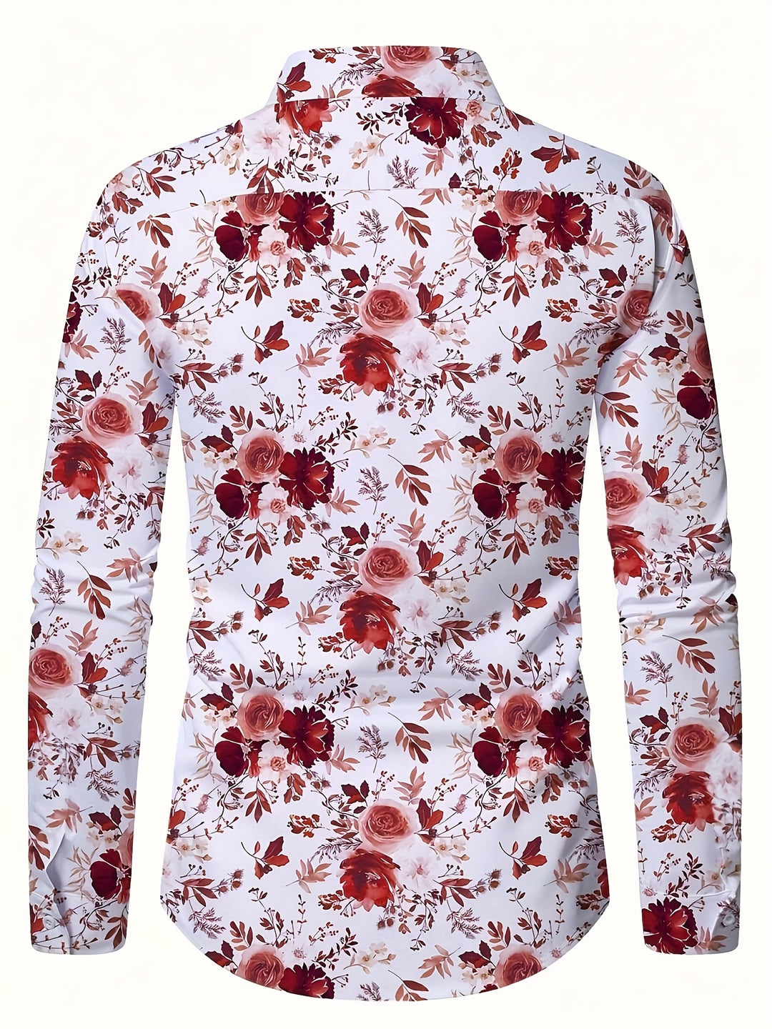 Heren Overhemd | Bloemenprint | Lichtgewicht & Comfortabel | Lange Mouw & Kraag