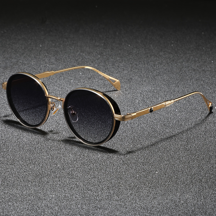 Heren Zonnebril | Ronde Vorm | 100% UV-Bescherming | Tijdloos Design