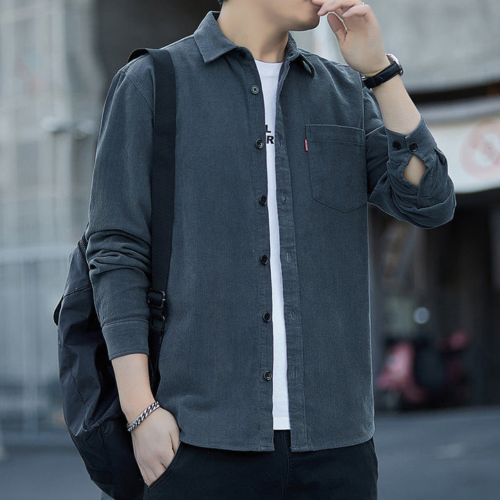 Heren Corduroy Overhemd Jas | Casual & Trendy | Knoopsluiting & Borstzakken